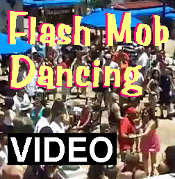 Lisa dances in a flash mob, Las Olas June 4, 2011