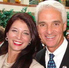 Lisa Macci and Florida Governor Charlie Crist