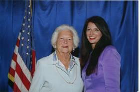 Lisa Macci and Barbara Bush